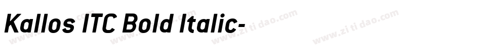 Kallos ITC Bold Italic字体转换